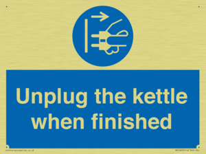 Unplug the kettle when finished